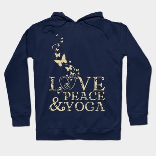 Love, Peace and Yoga Hoodie